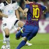 Lionel Messi, jak hrál proti Plzni