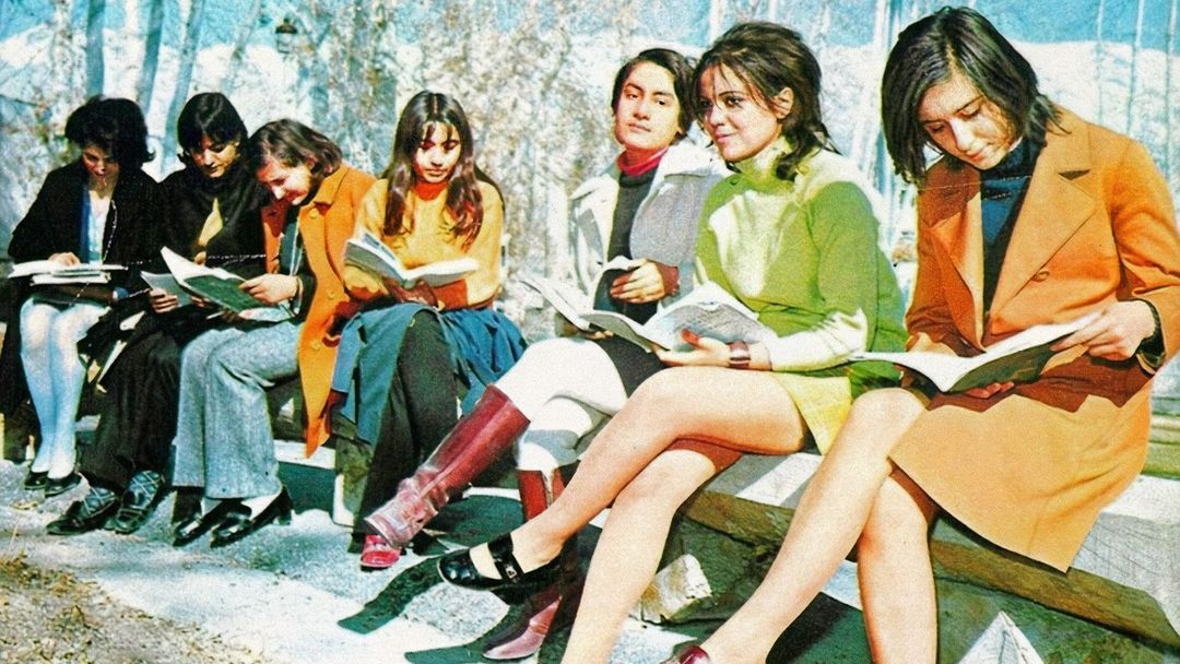 Studentky univerzity v Teheránu v Íránu v roce 1971.