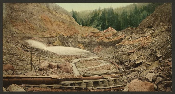 Historické fotky, fotochrom. Colorado krátce po odeznění zlaté horečky 1890-1905.