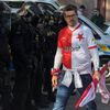 Derby Sparta - Slavia - finále Mol Cup - pochod fanoušků Slavie - Sešívaná invaze