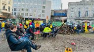 Brusel, protesty, farmáři
