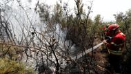 Hasiči bojují s rozsáhlým lesním požárem ve středním Portugalsku, 21.07.2019
