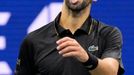 Novak Djokovič v utkání 3. kola US Open 2025