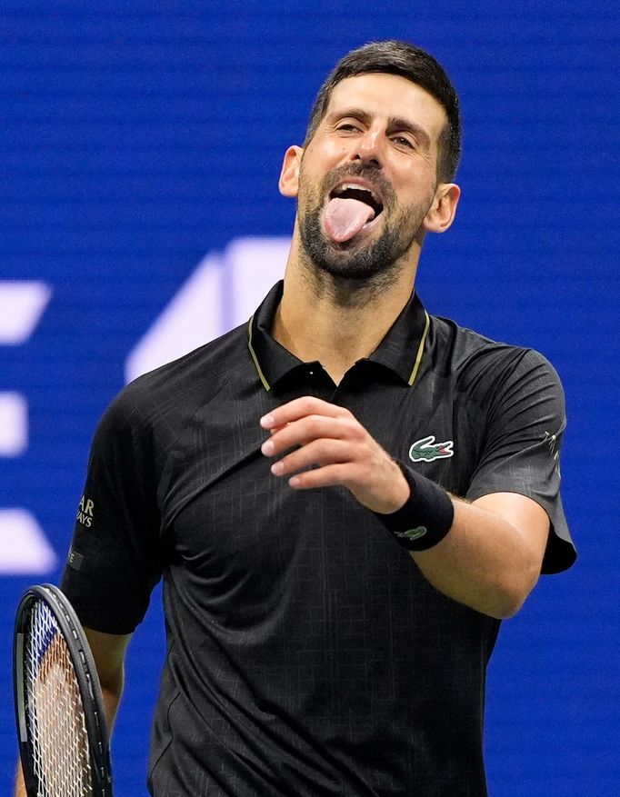 Novak Djokovič v utkání 3. kola US Open 2025