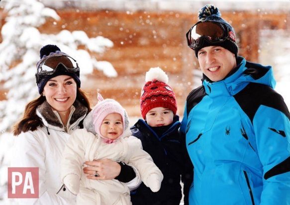 vévodkyně Catherine s rodinou na horách