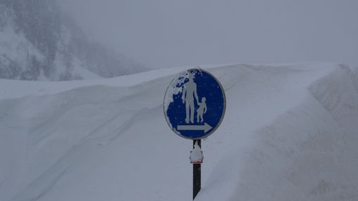 Sníh v Obertauernu v Rakousku.
