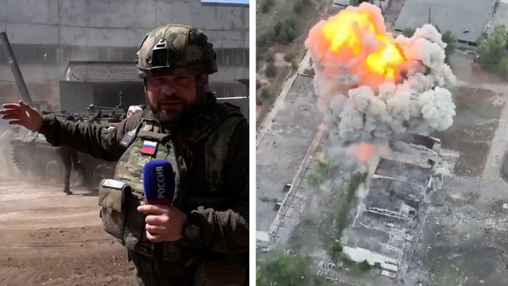 Díky za tip. Ruský novinář "propálil" polohu minometu, Ukrajinci ho díky tomu zasáhli; Zdroj foto: Aktuálně.cz