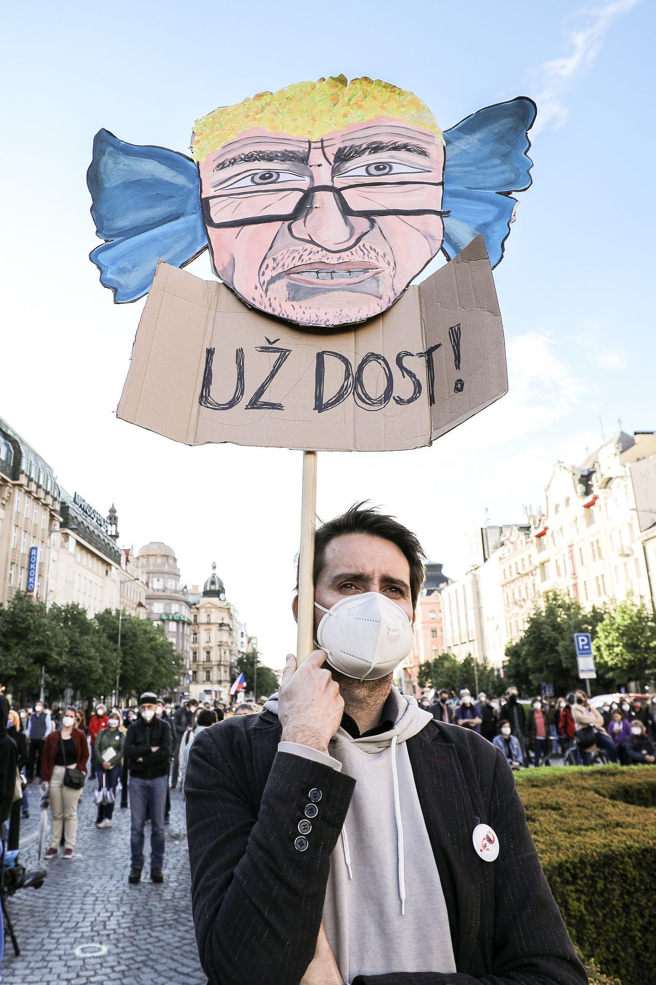 Demonstrace Milion chvilek Václavské náměstí 20. 5. 2021 za odstoupení Marie Benešové
