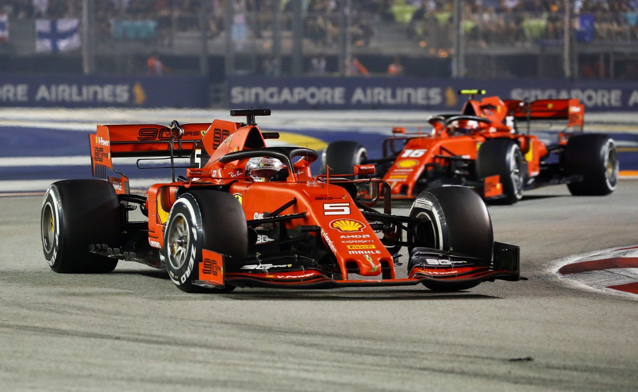F1, VC Singapuru 2019: Sebastian Vettel a Charles Leclerc, Ferrari
