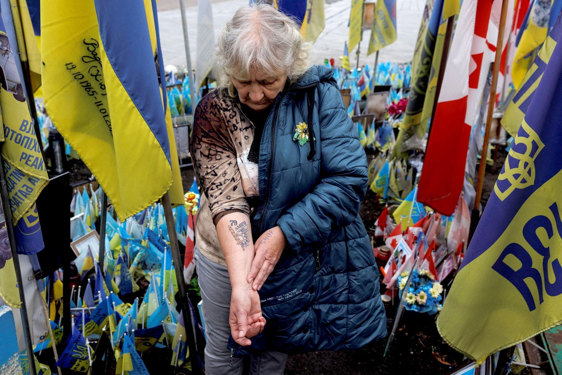 Ukrajina, válka, Rusko, pozůstalí, tetování, terapie