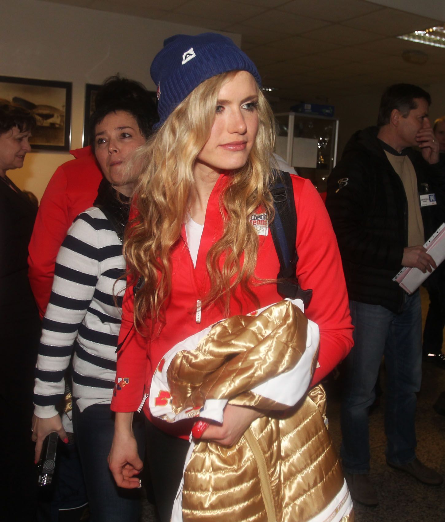 Odlet první části výpravy na Hry v Soči (Soukalová)