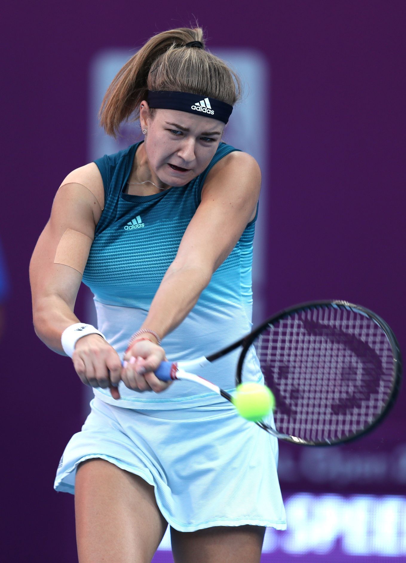 Karolína Muchová na turnaji v Dauhá