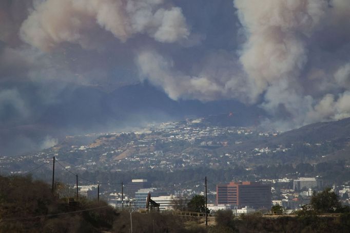 Požár v Los Angeles, leden 2025.