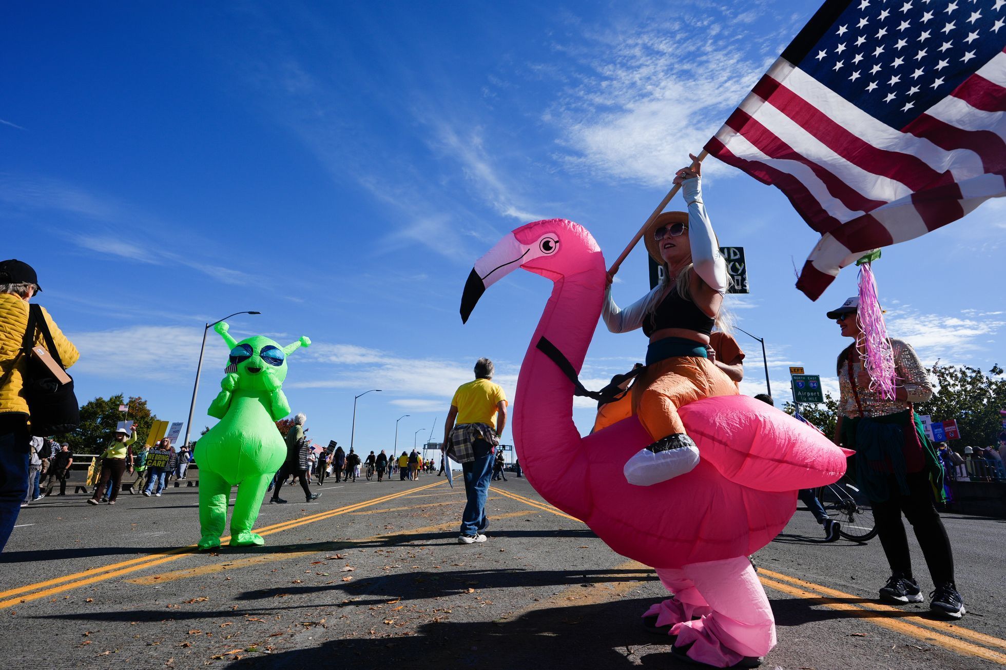 USA, Spojené státy, protest, demonstrace, Donald Trump, No Kings