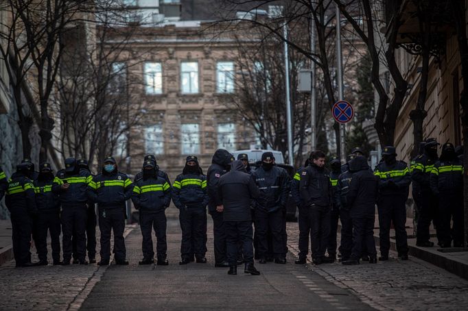 Protesty v Gruzii.