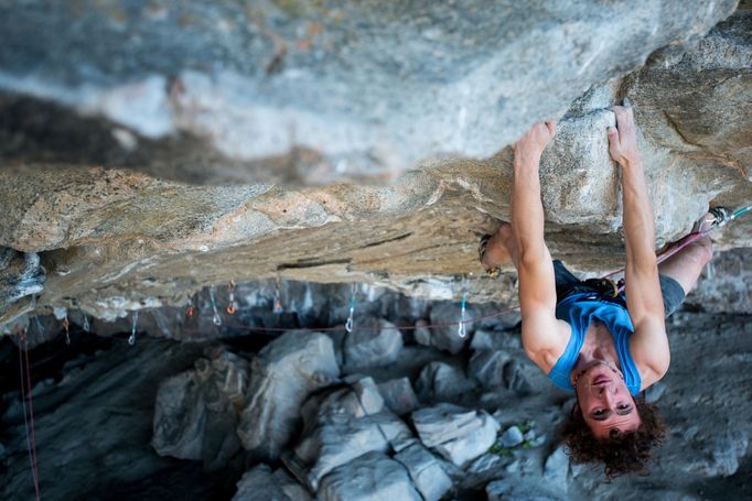 Adam Ondra leze stěnu Silence 9c ve Flatangeru (2018)