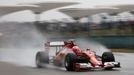 Ferrari Formula One driver Kimi Raikkonen of Finland drives during the qualifying session for the Chinese F1 Grand Prix at the Shanghai International circuit, April 19, 2