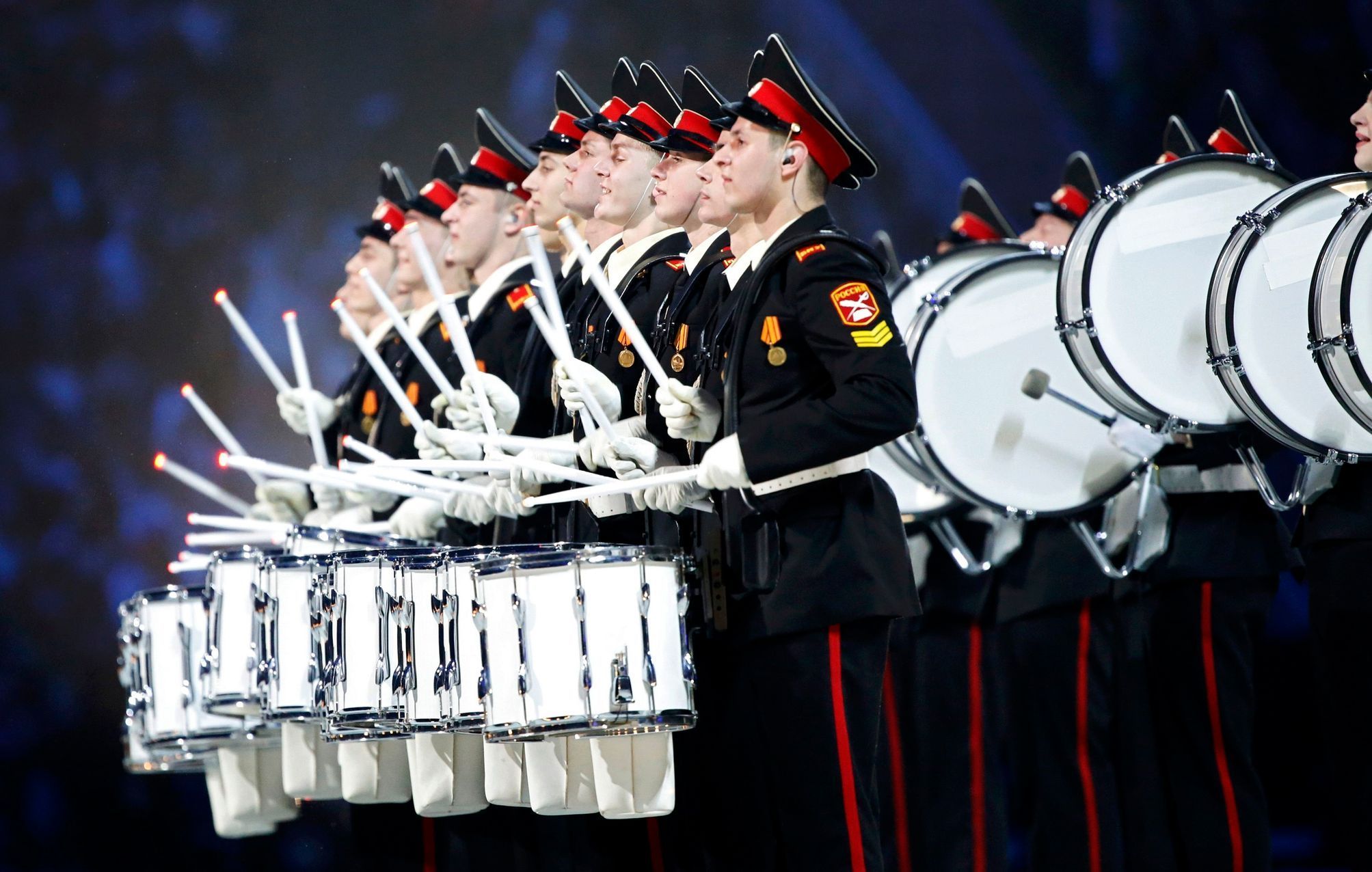 Soči 2014, závěrečný ceremoniál: bubeníci
