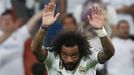 Marcelo slaví gól v zápase Ligy mistrů Real Madrid - Viktoria Plzeň.