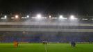 FA Cup First Round Replay - SportsDirect.com Park - 17/11/15 Mansfield Town and Oldham Athletic players during a minute's silence in memory of the Paris attacks before th