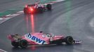 Deštivá kvalifikace na Velkou cenu Turecka formule 1 2020 - Sergio Pérez a Lance Stroll, Racing Point