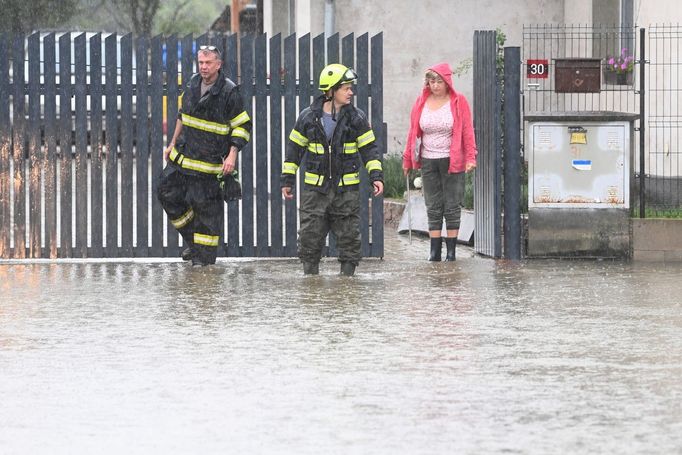 Situace po vydatných deštích v Pardubickém kraji, 14. září 2024, Lhota, Přelouč.