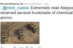 Trapas ruské ambasády. Zprávu o teroristech v Sýrii doplnila obrázkem ze staré počítačové hry