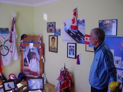 David Kumaritašvili v pokoji svého syna.