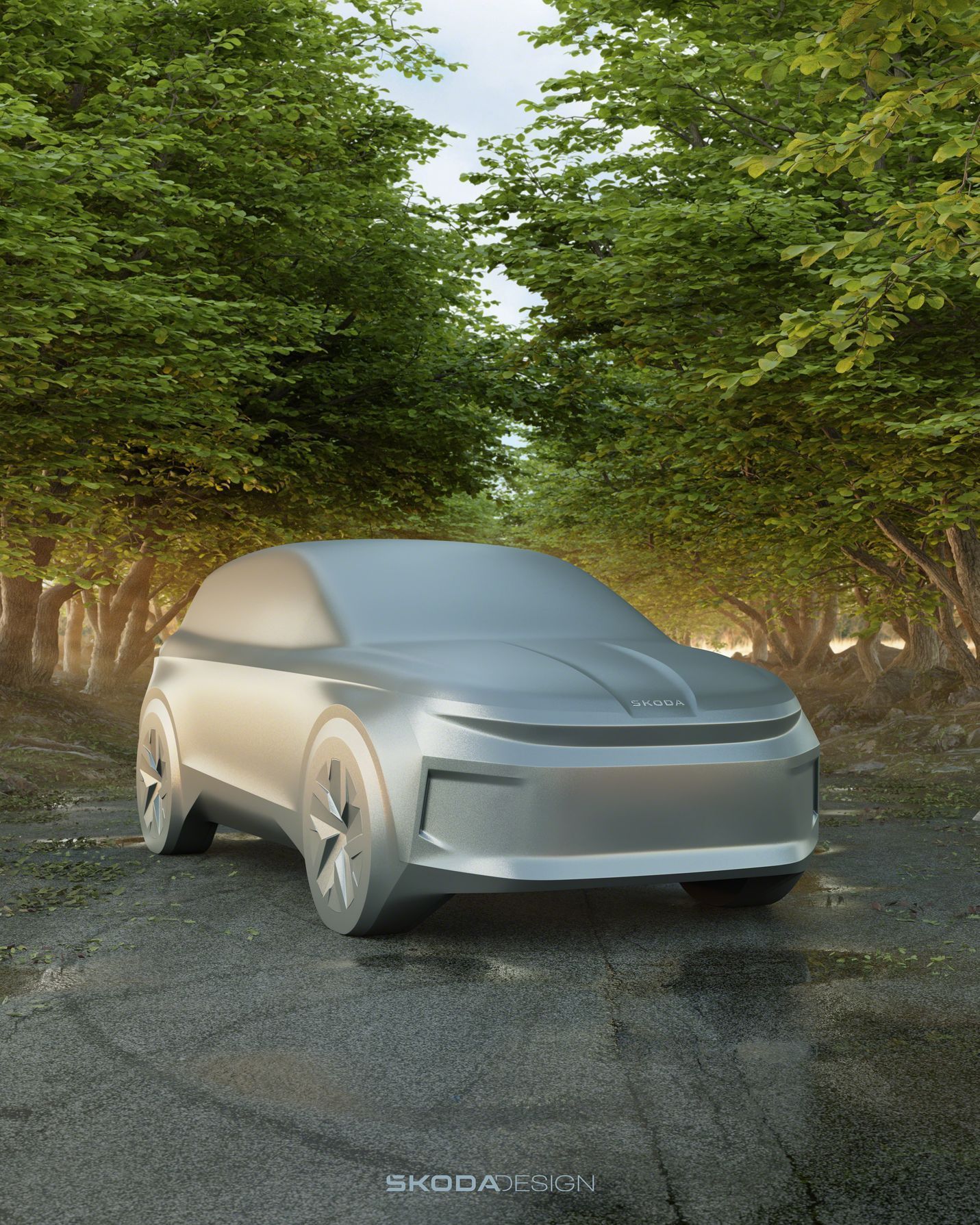 Škoda Auto - sochy chystaných elektromobilů