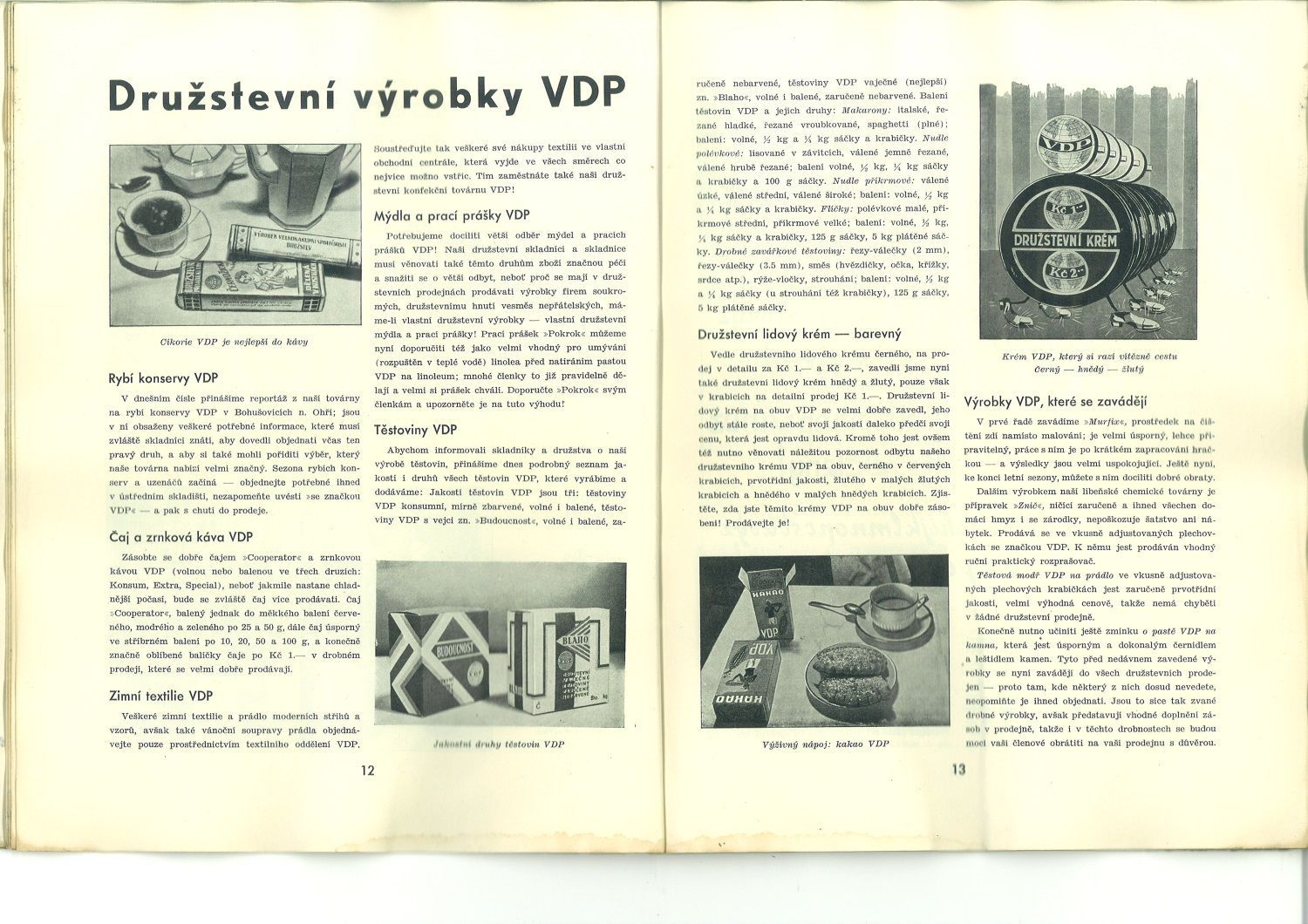 COOP 170 let - historie - časopis 1935 - družstevní výrobky VDP