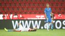 Josef Hušbauer a Bojan Dordič v zápase 5. kola FL Slavia - Liberec