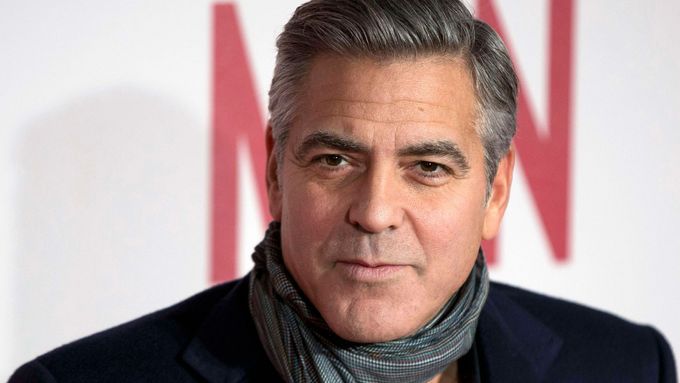 George Clooney na premiéře filmu Památkáři.