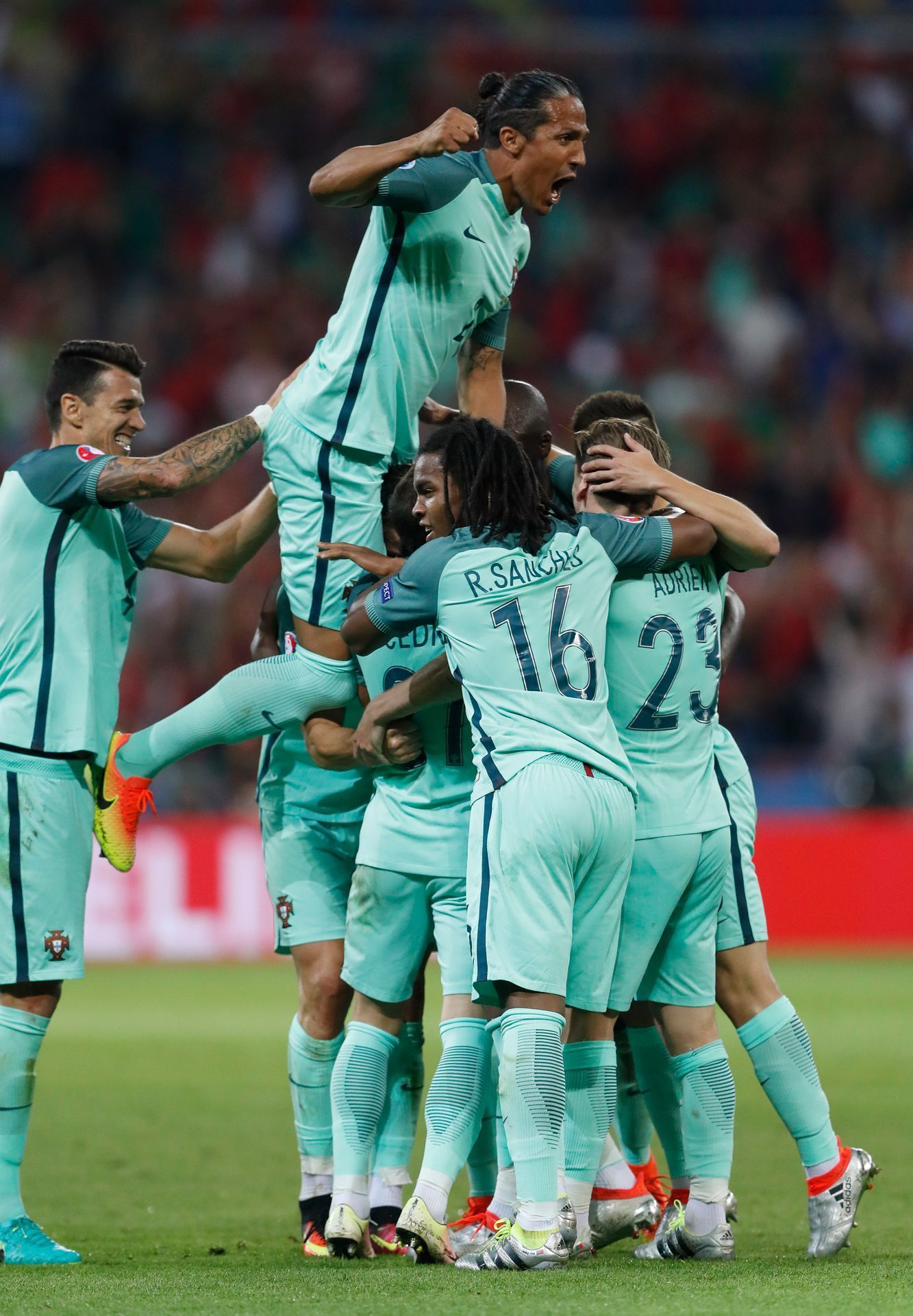 Euro 2016, Portugalsko-Wales: Nani slaví gól na 2:0