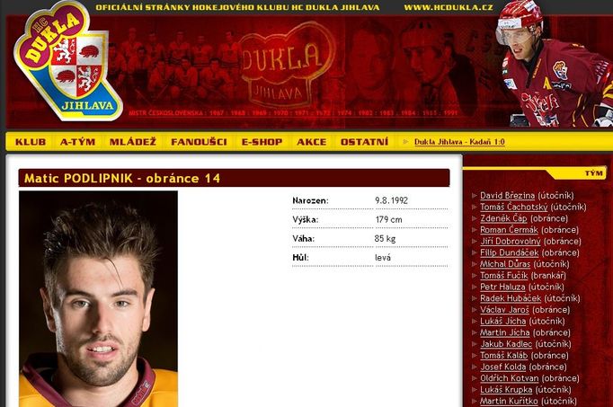 Matic Podlipnik, HC Dukla Jihlava