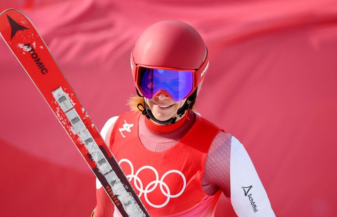 Mirjam Puchnerová v super-G na ZOH 2022 v Pekingu