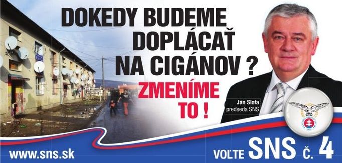 Slota a jeho protiromský billboard