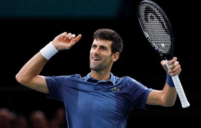 Novak Djokovič na masters v Paříži 2018