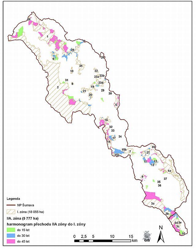 Plán rozšiřování I. zón Národního parku Šumava