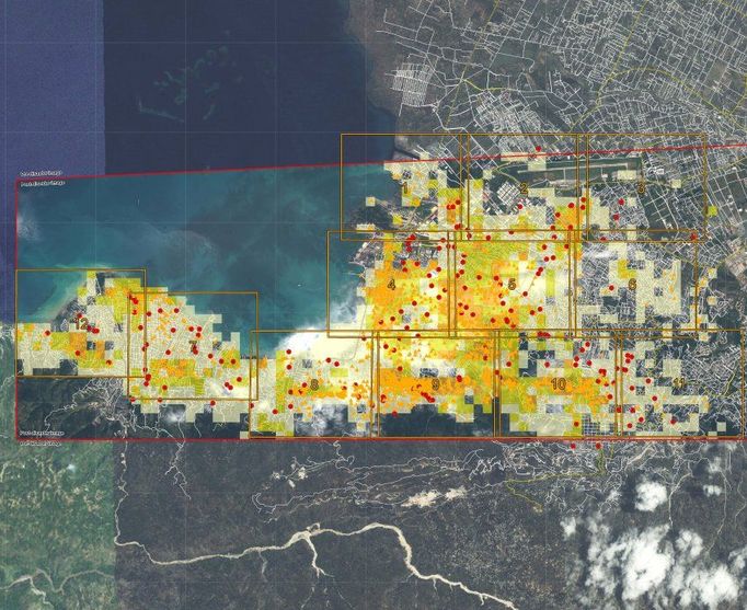 Satelitní snímky Haiti
