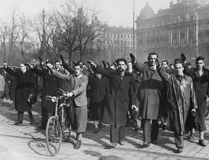 Studentské shromáždění Národních socialistů ve Vídni 22. února roku 1938