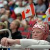 Kanadský fanoušek na zápase Česko - Kanada na MS 2023