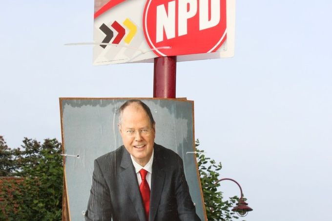 Předvolební plakáty v Bad Schandau.
