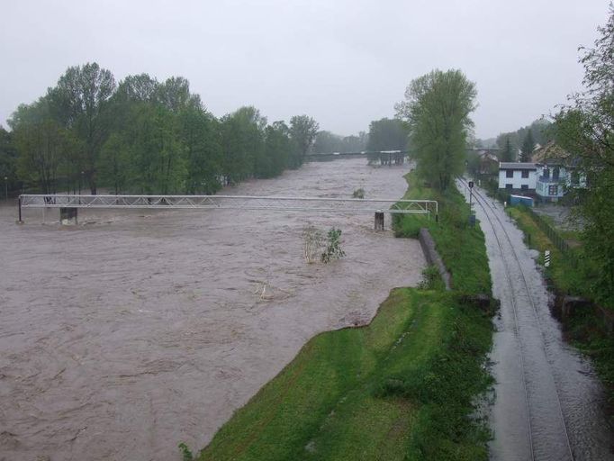 Povodně ve Frýdku - Místku.