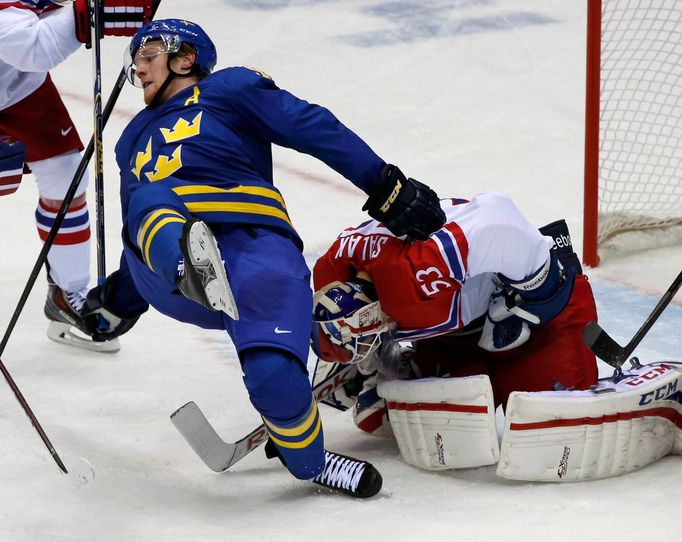 Soči 2014, ČR-Švédsko: Alexander Salák - Gabriel Landeskog