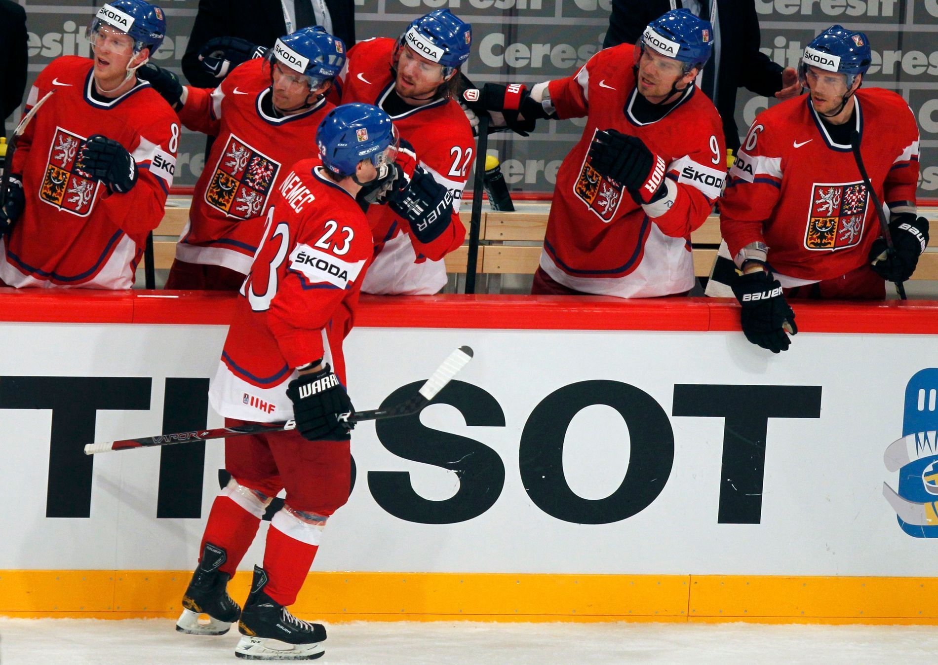 Ondřej Němec v utkání MS v hokeji 2012 Česko - Dánsko