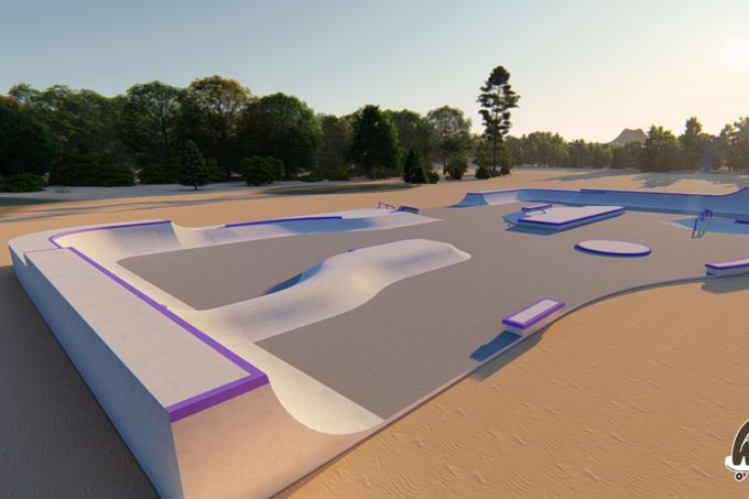 Návrh chystaného skateparku v zambijském městě Mongu