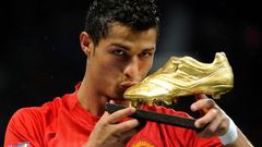 Cristiano Ronaldo se Zlatou kopačkou (2008)
