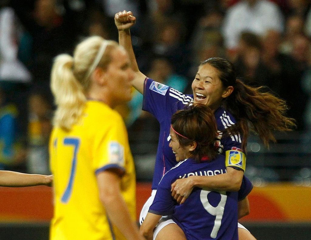 MS fotbal ženy: Švédsko - Japonsko (Sawa, Kawasumi)