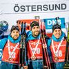 SP v biatlonu 2019/2020, Östersund, vytrvalostní závod, druhý Simon Desthieux, vítězný Martin Fourcade a třetí byl Quentin Fillon Maillet