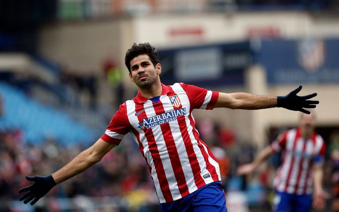 Diego Costa slaví gól Atlétika Madrid